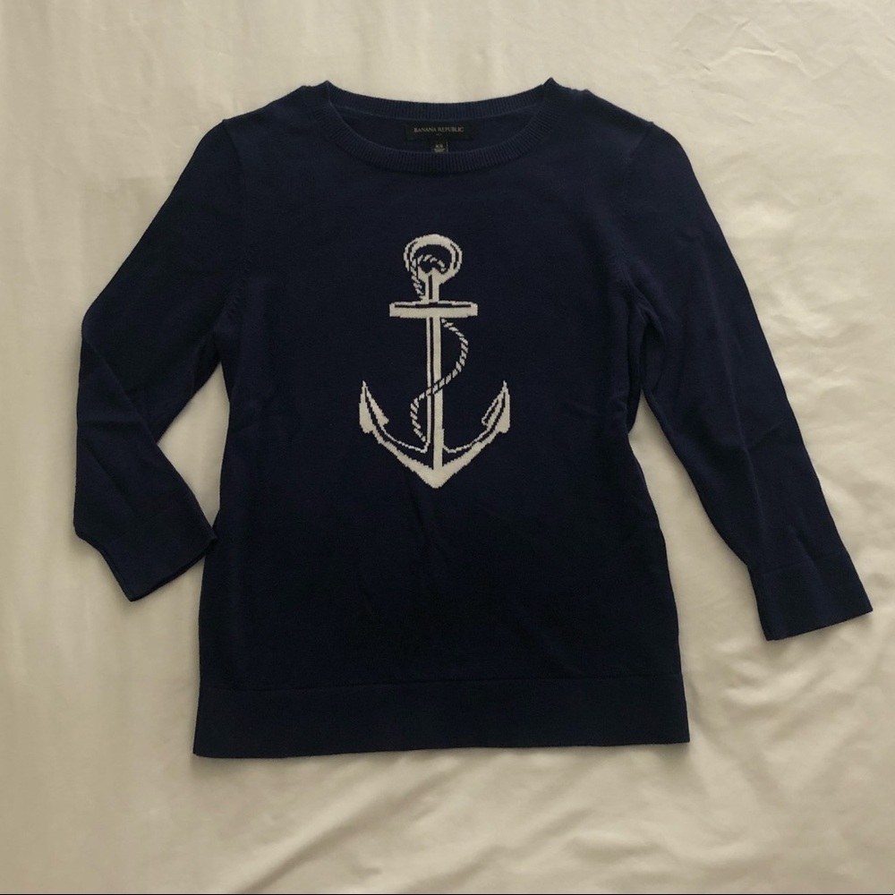 Banana Republic Navy Anchor Sweater